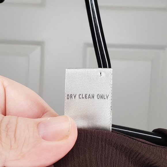 Chico's Size 2 Silk Button Down Brown - Picture 5 of 5